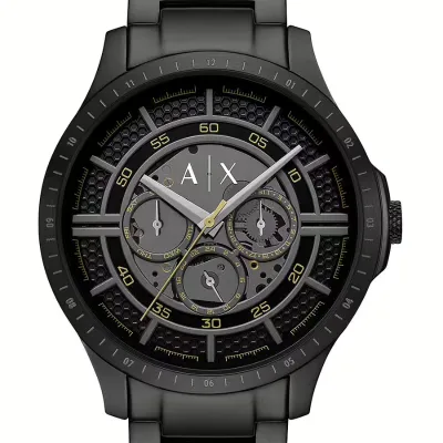 Armani Exchange Multifunction Black Stainless Steel Watch